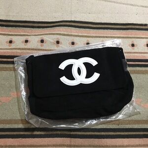 CC white patent leather on fuzzy velour material crossbody purse bag GWP